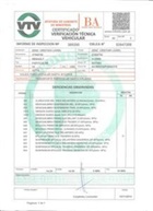 Verificación técnica vehicular vigente
