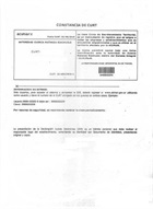 Constancia de CURT